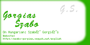gorgias szabo business card